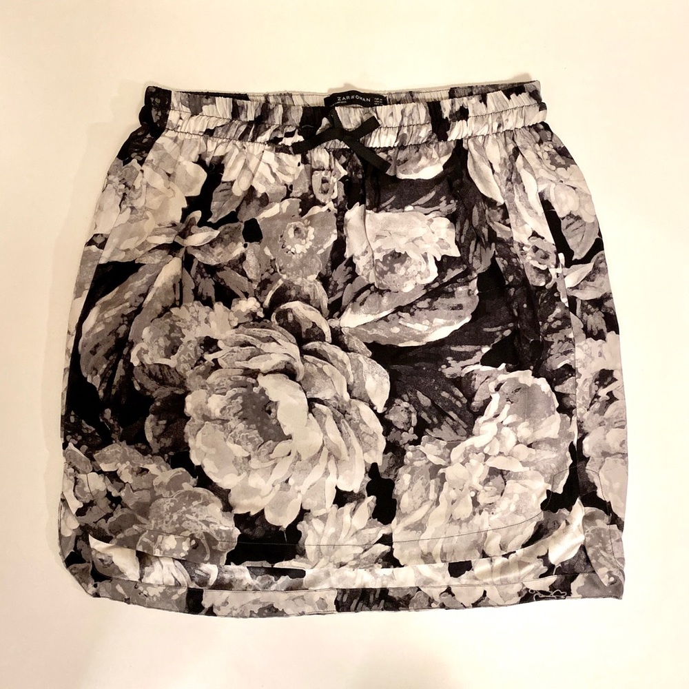 Zara Silk Floral Mini Skirt - Medium